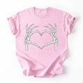 thumbnail image 3 of Skeleton Hands Heart Shape Spooky Halloween Love Creepy Goth T-Shirt, Multicolors, Size S-5XL, 3 of 5
