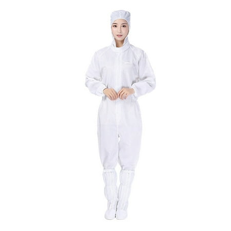 

FRCOLOR Plague Prevention Isolation Clothing Anti-static Full Body Protective Clothing One-piece Hooded Coat Dustproof Clothes Without Shoes for Outdoor Wearing - Size L (White)
