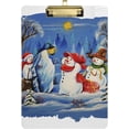 thumbnail image 2 of FMSHPON Christmas Snowman Family Gift Clipboard Hardboard Wood Nursing Clip Board and Pull for Standard A4 Letter 13x9 inches, 2 of 5