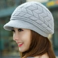 thumbnail image 7 of Retro Womens Winter Warm Knitted Fashionable Skiing with Sun Hat, 7 of 7