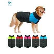 Deago Plus Size Dog Warm Vest Jacket Coat Pet Waterproof Cold Winter Cat Clothes for Large Dogs (66-110 lbs)