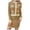 Khaki, variant on Fgnfyis Knitted Cardigan Pocket Button Small Fragrance Skirt Suit Two Piece Sets for Women White M