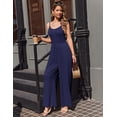thumbnail image 4 of Ekouaer Jumpsuits for Women Sleeveless Spaghetti Strap Womens Jumpsuit One Piece Wide Leg Summer Romper With Pockets Beach Vacation Outfits 2026, 4 of 6