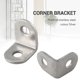 thumbnail image 3 of 40PCS L Bracket Corner with 80PCS Screws, Corner Bracket, Angle Bracket Fastener for Wood Furniture, 3 of 5