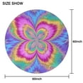 thumbnail image 6 of Colorful Tie Dye Pattern Round Tablecloth 60"x60",Wrinkle Wipeable Table Cloth for Kitchen Dining Room Picnic Patio Party, 6 of 6