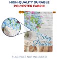 thumbnail image 4 of America Forever Stay Positive House Flag 28 x 40 inches Pink Blue Floral Flower Bouquet Double Sided Spring Summer Inspirational Quotes Seasonal Yard Outdoor Decorative Motivational Flag, 4 of 5