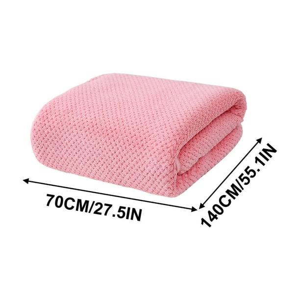 Toalla de baño de felpa para adultos, gruesa, absorbente, de secado rápido y suave, ideal para baño, gimnasio, spa y piscina. 140 x 70 cm. Toalla facial.