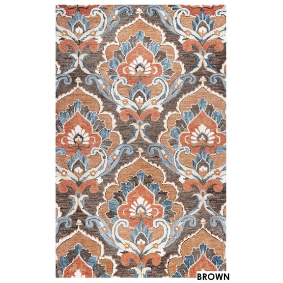 Alora Decor Napoli 2'6" x 8' Medallion Mocha/Ivory Hand-Tufted Area Rug