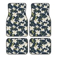 thumbnail image 1 of Honeii Lilies Flowers Print Car Foot Mat Four-Piece Set - Front & Rear Universal Car Floor Mats for SUVs, Trucks, Sedans, 1 of 7