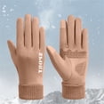 thumbnail image 2 of QASIEATN Gloves Mittens for Women Winter Ski Gloves for Women Windproof Touchscreen Thermal Gloves Warm Thickened with Fleece for SkiingCycling Fall Fashion Accessories, 2 of 3