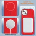 thumbnail image 4 of Allytechgroup iPhone 15 Plus Case with Magnetic Ring, Compatible with Magsafe Slim Back Cover Flannel Inner Lining Shockproof Protective Phone Case for Apple iPhone 15 Plus, Red, 4 of 6