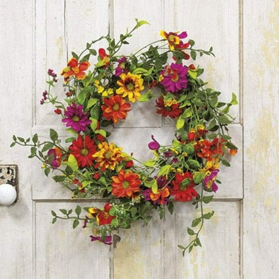 Gerson 24" Diameter Assorted Wild Flower Twig Wreath