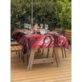 thumbnail image 3 of Outdoor Tablecloth with Umbrella Hole for Patio/Picnic/Party/Camping, Red Trees Waterproof Table Cloth Rectangle Table Cover Washable, Country Forest Branches Nature Light View (60"x 102"), 3 of 9