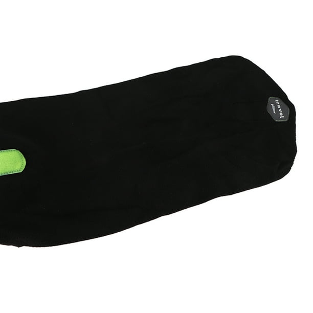 Almohada para el cuello para la siesta, protección suave de la columna cervical, cómoda almohada de viaje con bufanda para avión, coche, oficina, color negro