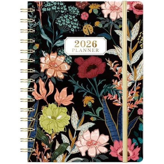 2026 Planner - 6.4" x 8.5", 2026 Calendar/Planner Weekly and Monthly, JAN.2026 - DEC.2026, Weekly Monthly Planner 2026 with Tabs, Hardcover, Elastic Closure, Back Pocket