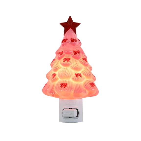 Mr. Christmas Decorative Pink Christmas Tree Nightlight, Warm White