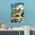 thumbnail image 2 of Howling Wolf Sunset Forest Butterflies Home Business Office Sign, 2 of 4