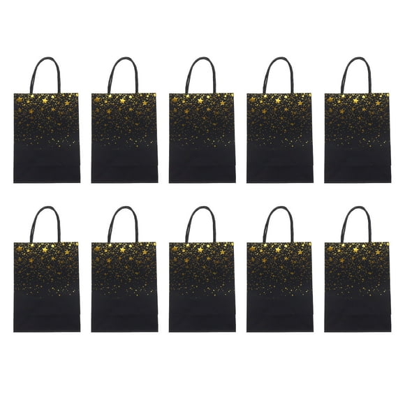 Shisuyan Paper Bags Black 10Pcs Environmental Friendly Material 8.06X5.89X3.14in