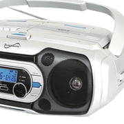 Supersonic Bluetooth CD/Cassette/Radio Portable Audio System, White, SC-729BT