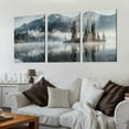 thumbnail image 2 of JRXY Mountain Forest Wall Art Canvas - Nature Landscape Shadow Lake Picture Modern Snowy Misty Mountains with Pine Trees Artwork for Bedroom Bathroom,3 pcs 12x16x3pcs, 2 of 4