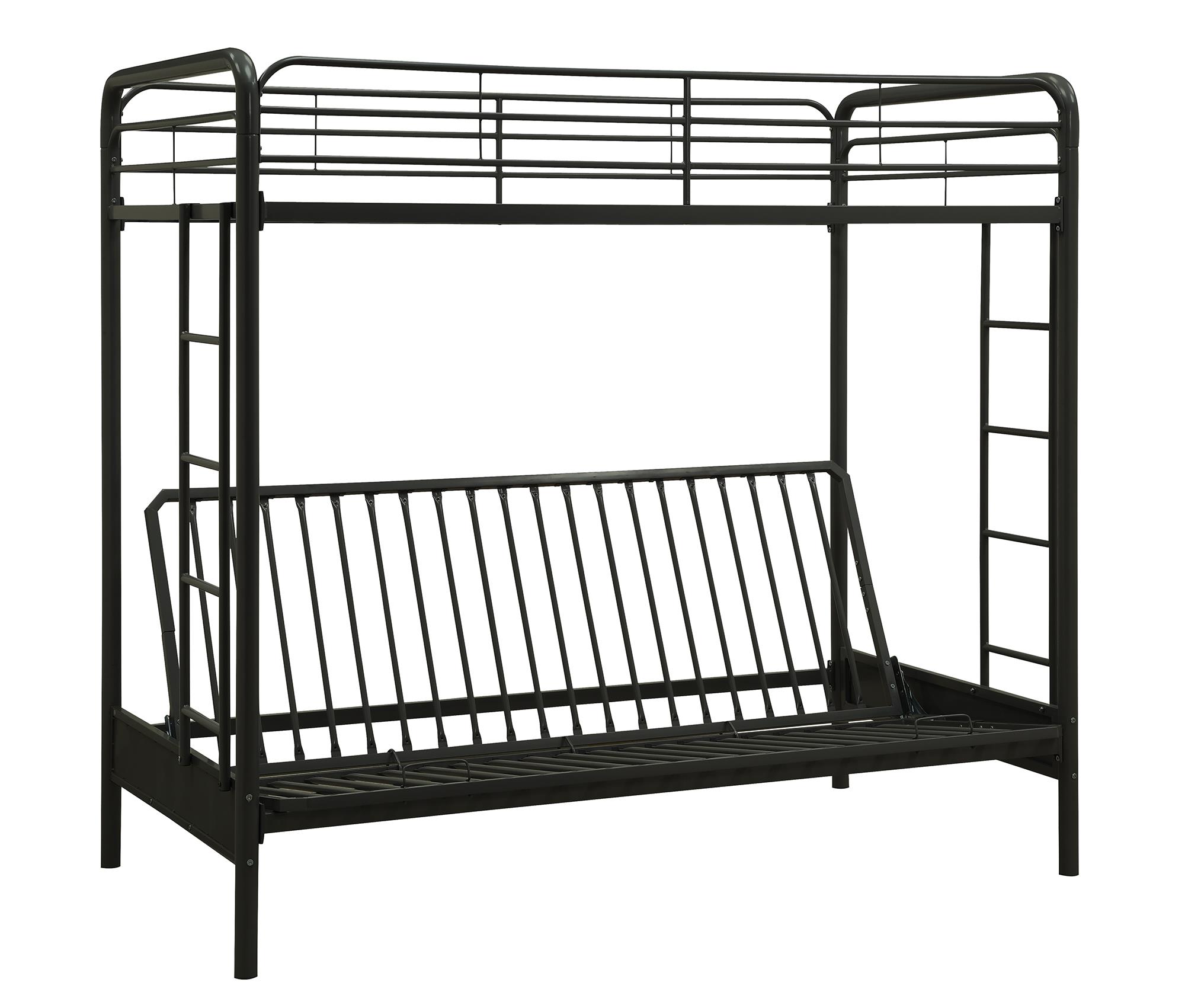 DHP Sammie Twin over Futon Metal Bunk Bed, Black - image 3 of 14
