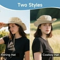 thumbnail image 4 of OZERO Sun Hat for Men Women: Fishing Hat Wide Brim Bucket Boonie Hats UV Protection for Summer Beach Hiking Safari Travel, 4 of 7