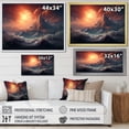thumbnail image 4 of Designart "Golden Lakeside Majesty Purple and Gold Scenery I" Extra Large Cottage Wall Art - Country Purple Lake Living Room Canvas Art, 4 of 4