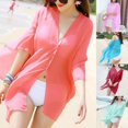 thumbnail image 2 of MYG Bikini pour Femmes, Maillot de Bain Aguichant, Cache-Maillot, Cardigans, Haut de Plage, 2 of 9