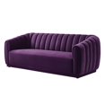 thumbnail image 4 of Posh Living Nicole Miller Bellamy 85" Velvet Upholstered Sofa in Purple, 4 of 10