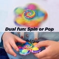 thumbnail image 5 of Pop Fidget Spinner Toys , 4 Pcs Simple Popping Toy Pack Bubble Sensory Set for Kids Party Favor Bulk ADHD Stress Relief Hand Spinners, 5 of 7