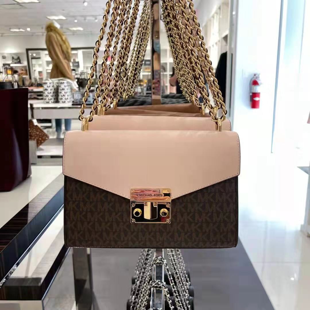MK Signature Flap Shoulder Bag 