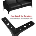 thumbnail image 5 of 4 patas para muebles de 7 pulgadas, patas de sofá para muebles de estilo moderno, patas triangulares de metal negro mate para mesa, armario, sofá, 5 of 5