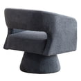 thumbnail image 6 of CRERIYO 360° Swivel Barrel Accent Chairs Set of 2, Oversized Soft Teddy Velvet Armchairs for Living Room and Bedroom, Blue, 6 of 13