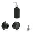 thumbnail image 5 of Unique Bargains 1 Pc Reusable Cylinder Frosted Soap Dispenser 13.53oz Black Silver Tone, 5 of 6