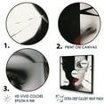 thumbnail image 3 of Designart "Collage Of Geometric Black And White Woman I" Fashion Woman Floater Framed Canvas Art Print, 3 of 5