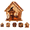 Highland Cow Halloween Wooden House 3D Rhinestone Diamond Art DIY Kit#10, variant on Snowflake Shaped Christmas Pearl Diamond Painting Kit, Complete Pearl Painting Craft Set with Pre-Printed Canvas, Beautiful Snowflake Art for Home Decor & Gift Giving (T)