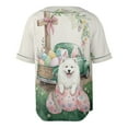 thumbnail image 2 of Easter Egg Samoyed Bunny Ear Welcome Spring Truck All Over Print 3D Baseball Shirt Siberian Sammy Dog Lover Softball Sport - 12002, 2 of 6