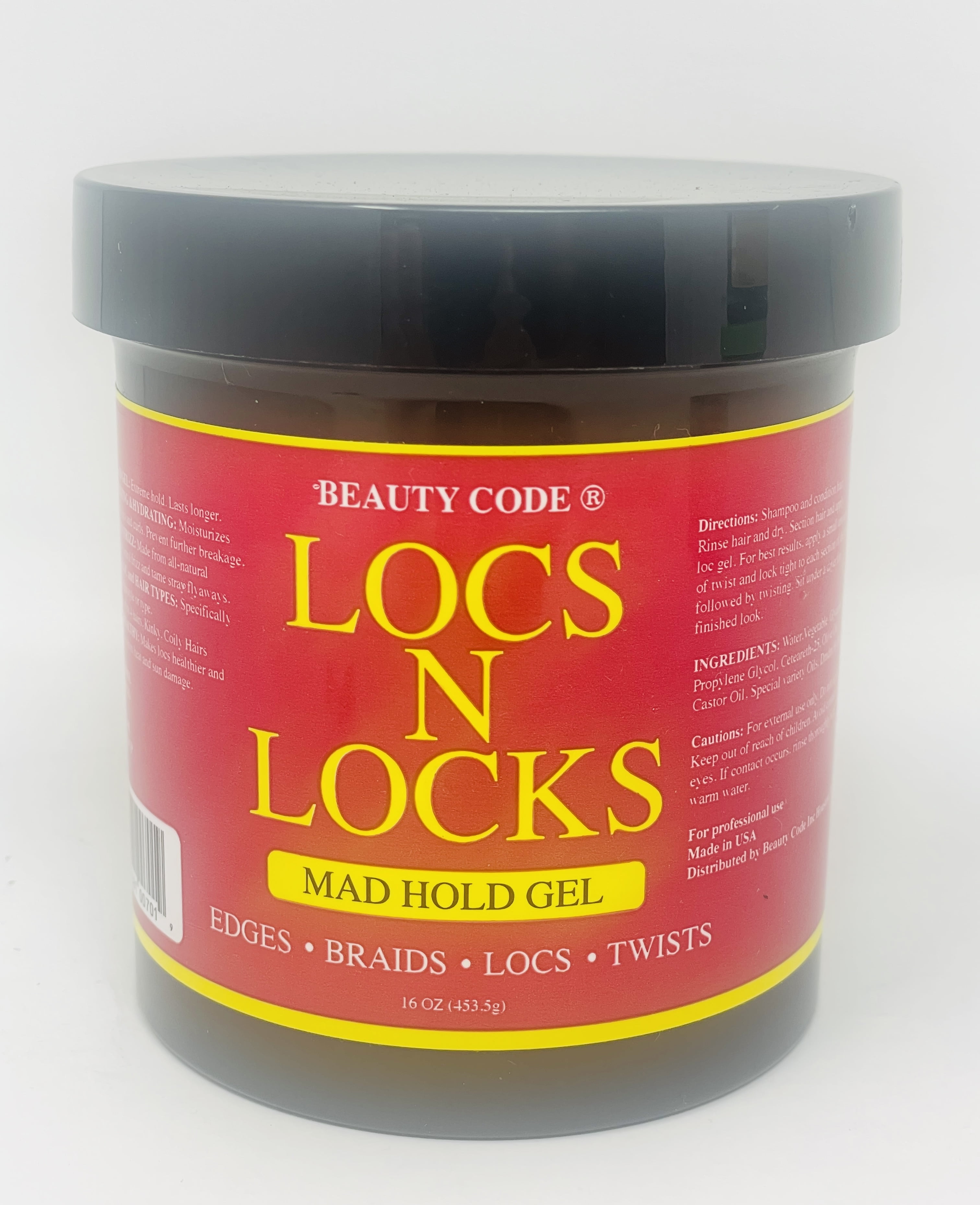 Beauty Code Locs N Locks Mad Hold Gel Edges Braids Locs Twists , no