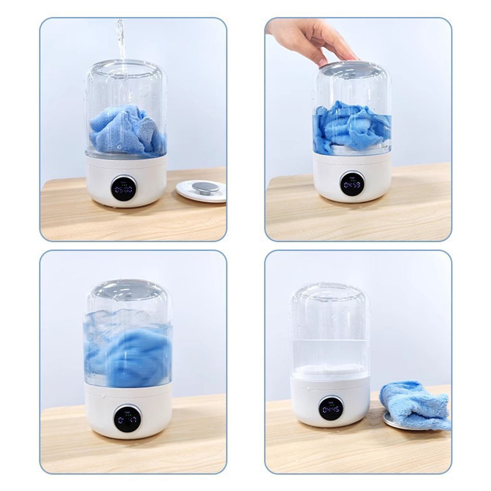 Portable Small Washing Machine Quiet Small Washer Underwear Washers Efficient Machines Suitable for Washings
