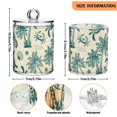 thumbnail image 5 of Yayeee 2 Pack Qtip Holder Bathroom Cotton Swab Canister with Lid Clear Dispenser Set, Green Ocean, 5 of 6