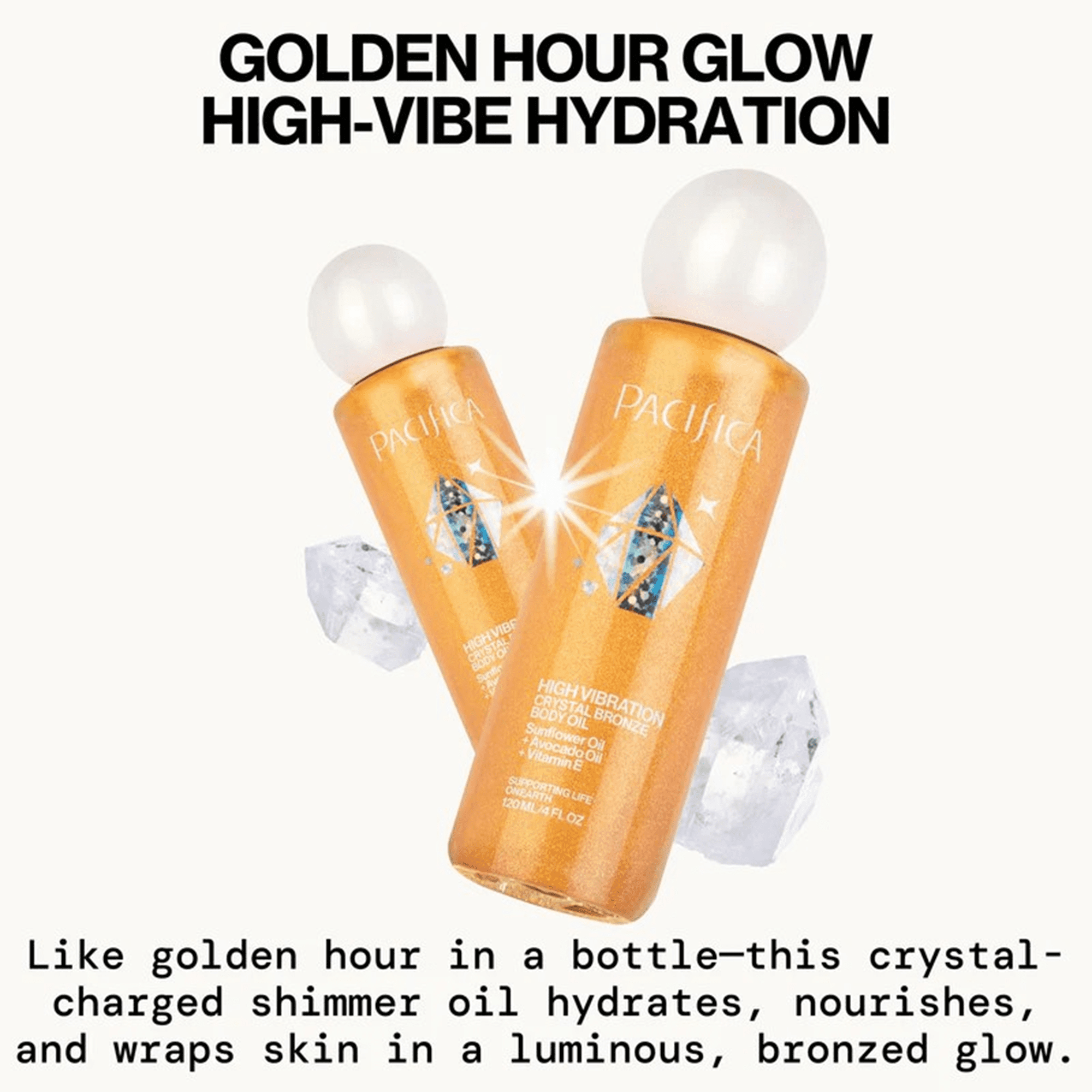 Pacifica - Huile corporelle scintillante Crystal Bronze - 120 ml