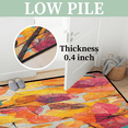 thumbnail image 4 of CURLYOOT Watercolor Autumn Maple Leaf Birds Rug for Living Room Bedroom, 4x6 Ft Washable Area Rug, Non Slip Rugs for Entryway, Large Carpet for Indoor Dining Room, 4 of 7