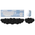 thumbnail image 4 of Cloud Wrist Rest Pad Kit Keyboard Wrist Rest Mouse Wrist Rest Memory Foam Palm Rest for Keyboard Mouse Non-Slip Black, 4 of 5