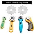thumbnail image 3 of GHSDFBB 2 Pieces 45 mm Perforating Rotary Replacement Blades 45 mm Rotary Cutter Blades with Plastic Box for Crochet Edge Cutting Crafting Sewing Leather Paper Cardstock, 3 of 7