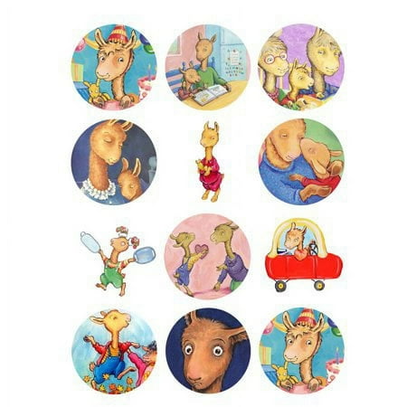 Llama Llama ~ One Dozen ~ Cupcake Topper ~ Edible Frosting Image