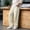 Khaki, variant on Mens Pants, Fall Men's Casual Hemp Fabric Embroidered Logo Drawstring Loose Elastic Waist Pocket Trousers Light Blue M