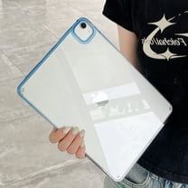 Allytechgroup Clear Case for Apple iPad 11th 11" 2025/ iPad 10th Generation 10.9" 2022, Acrylic Gradient Color Anti-Yellow Slim Fit Lightweight Minimalist Tablet Case Cover for iPad 11 10, Blue Black