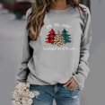 thumbnail image 2 of Sudaderas Navideñas Para Mujer, Blusa de Manga Larga Con Bolsillo Estampado A La Moda, Tops Informales, Sudaderas Con Botones Odeerbi ODB191788, 2 of 7