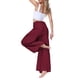 thumbnail image 3 of SAYOO Pantalones de Pierna Ancha para Mujer, Casual, Sueltos, de Color sólido, Cintura Fruncida, Vendaje, Cintura Elástica, Pantalones Femeninos SAYOO  Moda, 3 of 5