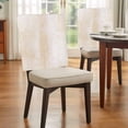 thumbnail image 4 of Beige Chair Back Covers, Removable Chair Covers for Dining Chairs Set of 8, Washable Chairs Slipcovers Back Seat Protector for Wedding Party 19"x20", 4 of 9
